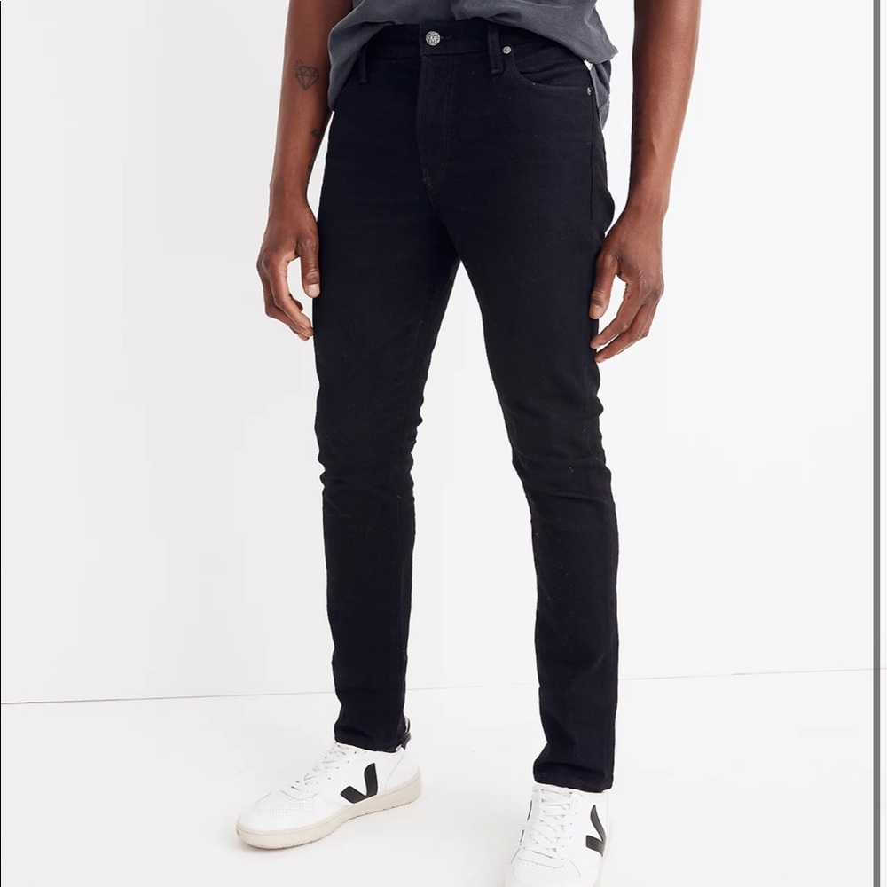 Madewell Skinny Authentic Flex Jeans in Classic Black Wash